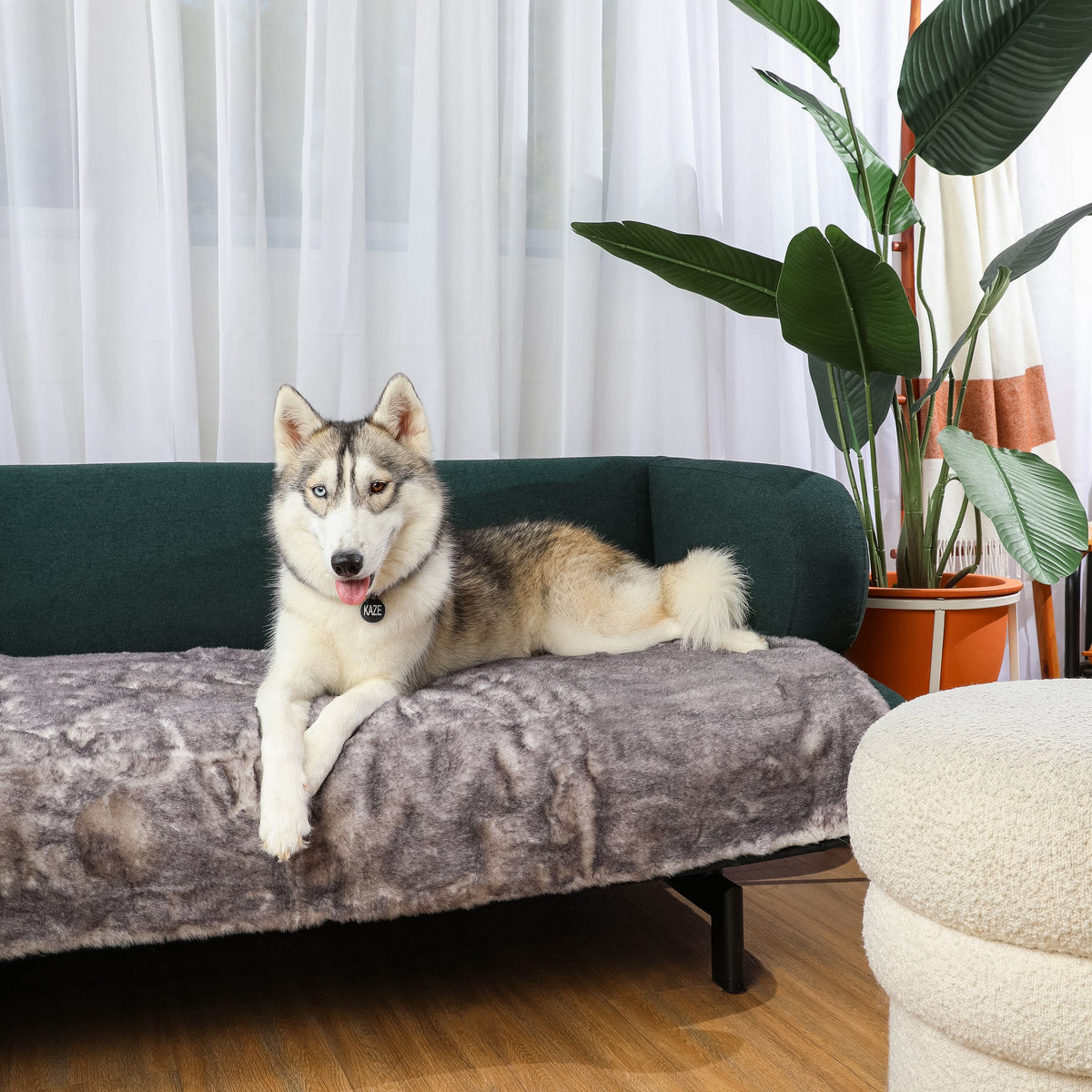 PupProtector Luxe Waterproof Bed Runner Ultra Soft Chinchilla