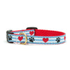 Up Country Pawprint Stripe Small Breed Dog Collar Made in USA