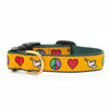 Up Country Peace Wide Cast Brass Dog Collar