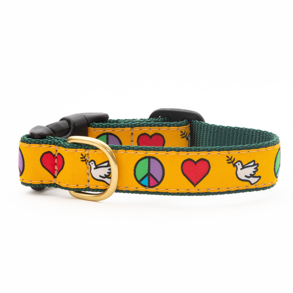 Up Country Peace Wide Dog Collar