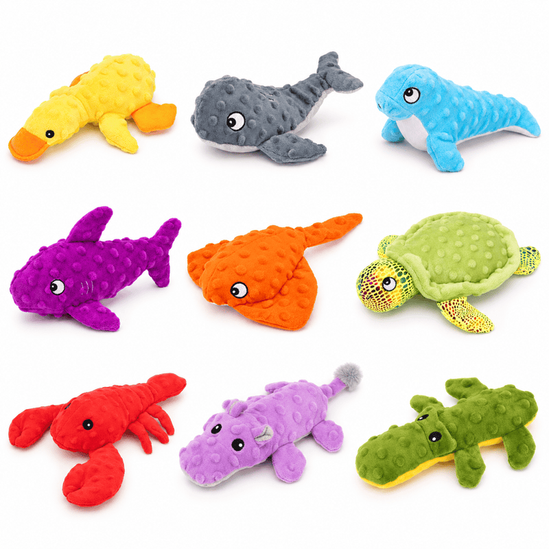 Dogline Pebbly Pal Plush Dog Toy with Squeaker