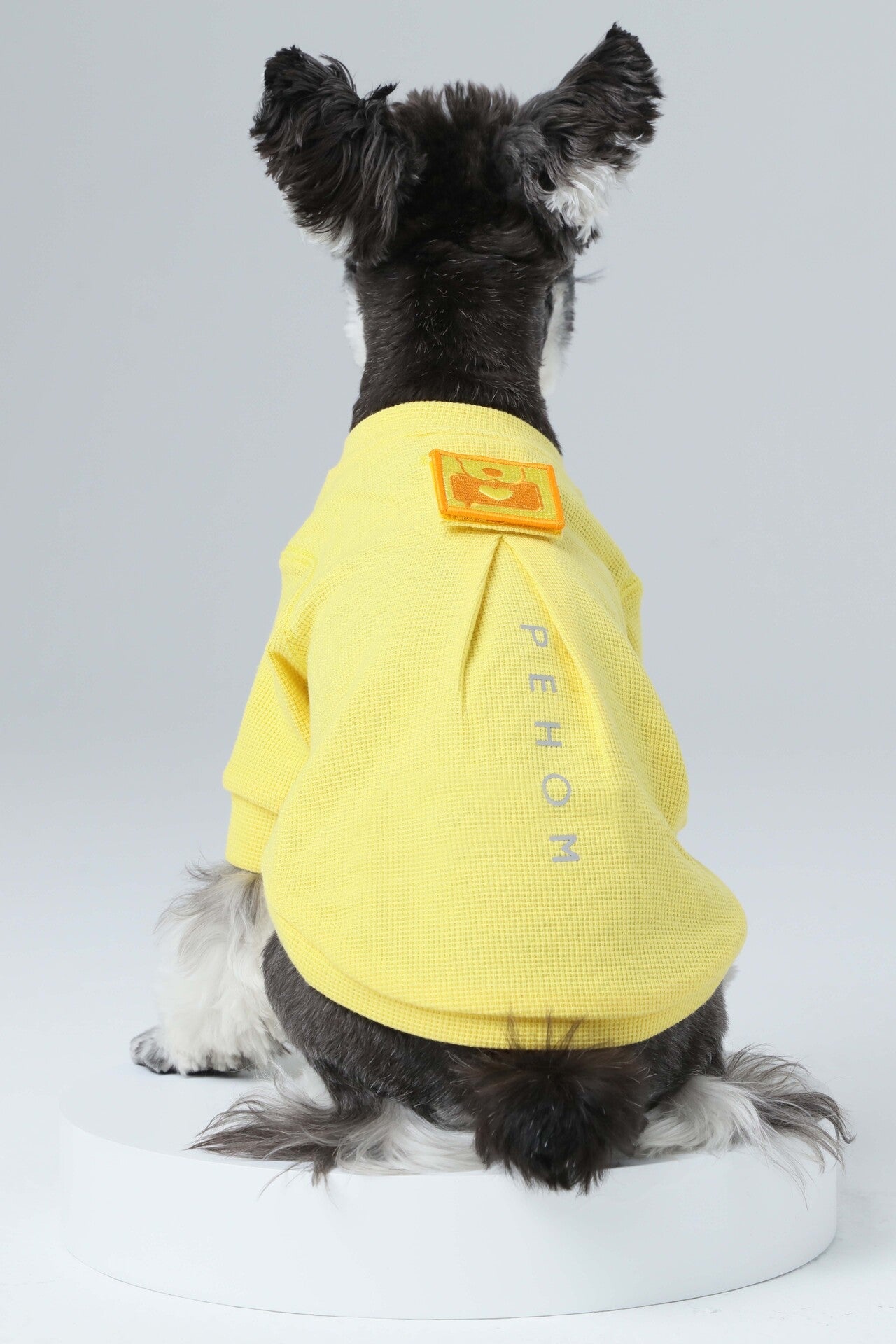 Embroidery Waffle T - Shirt-Yellow