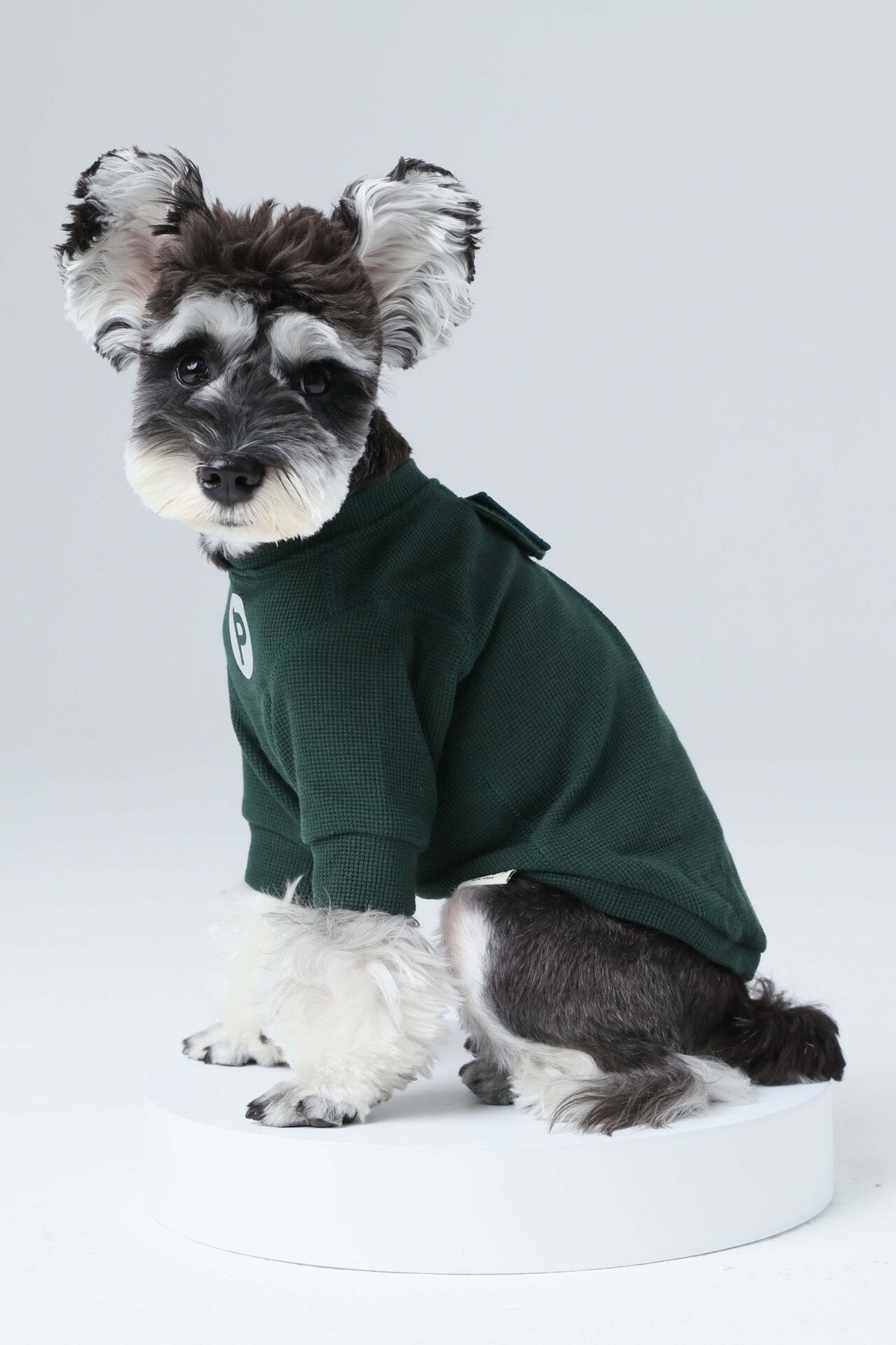Embroidery Waffle T - Shirt-Green