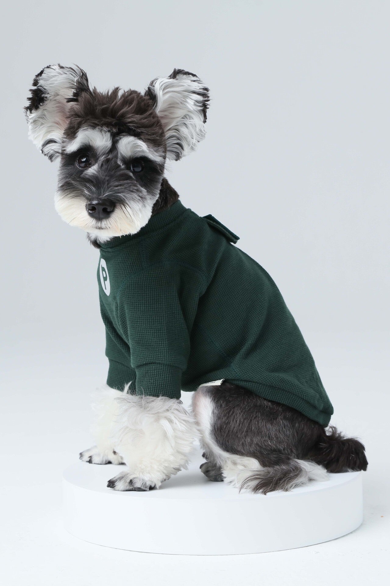 Embroidery Waffle T - Shirt-Green