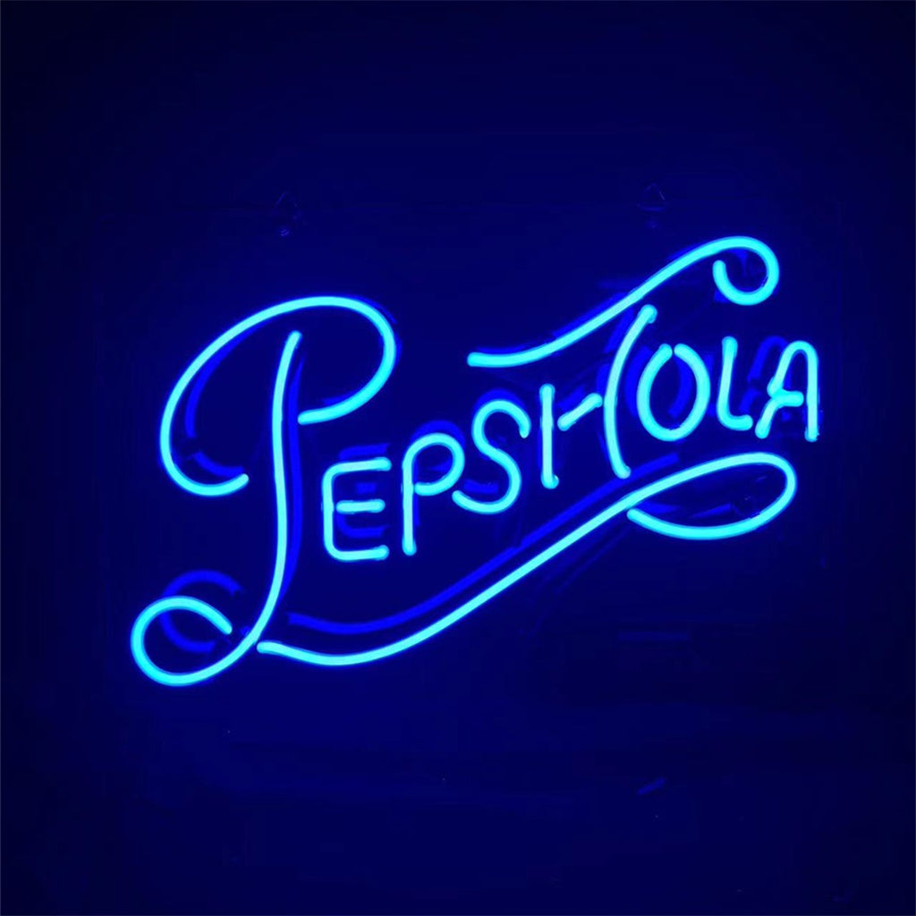 Pepsi-Cola Script Real Glass Neon Sign