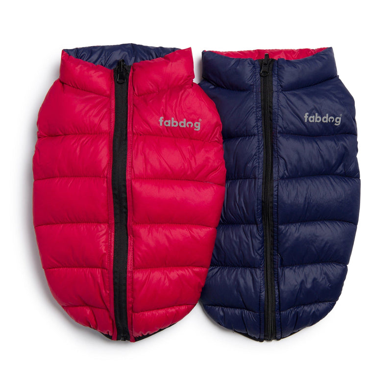 Red & Navy Pack N' Go Reversible Puffer 