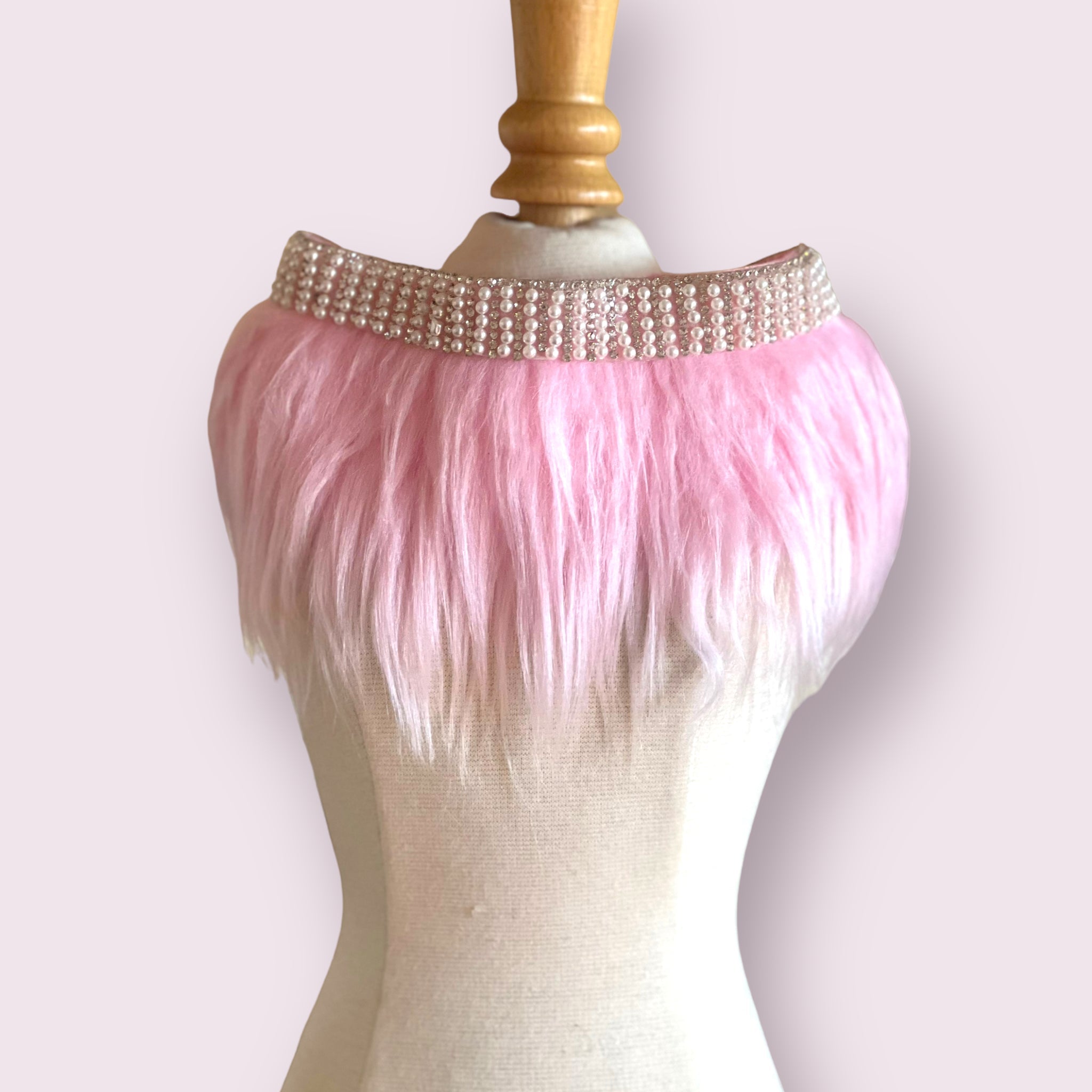 Furry Glam Neck Dog Collar Wrap