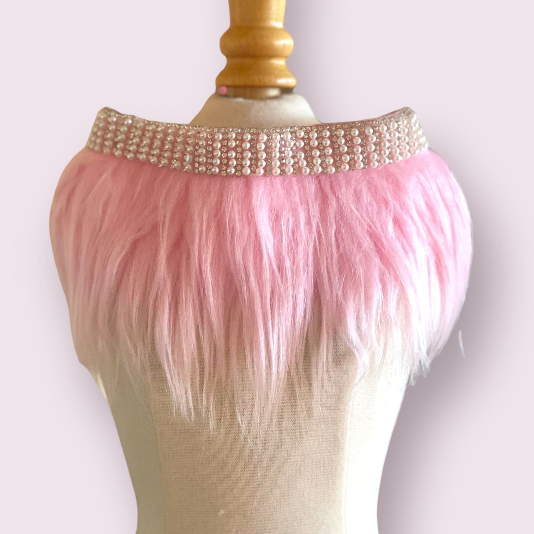 Furry Glam Neck Dog Collar Wrap