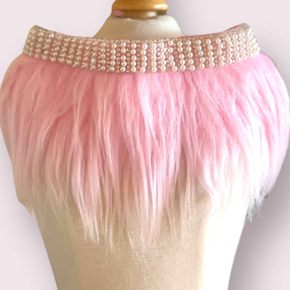Furry Glam Neck Dog Collar Wrap