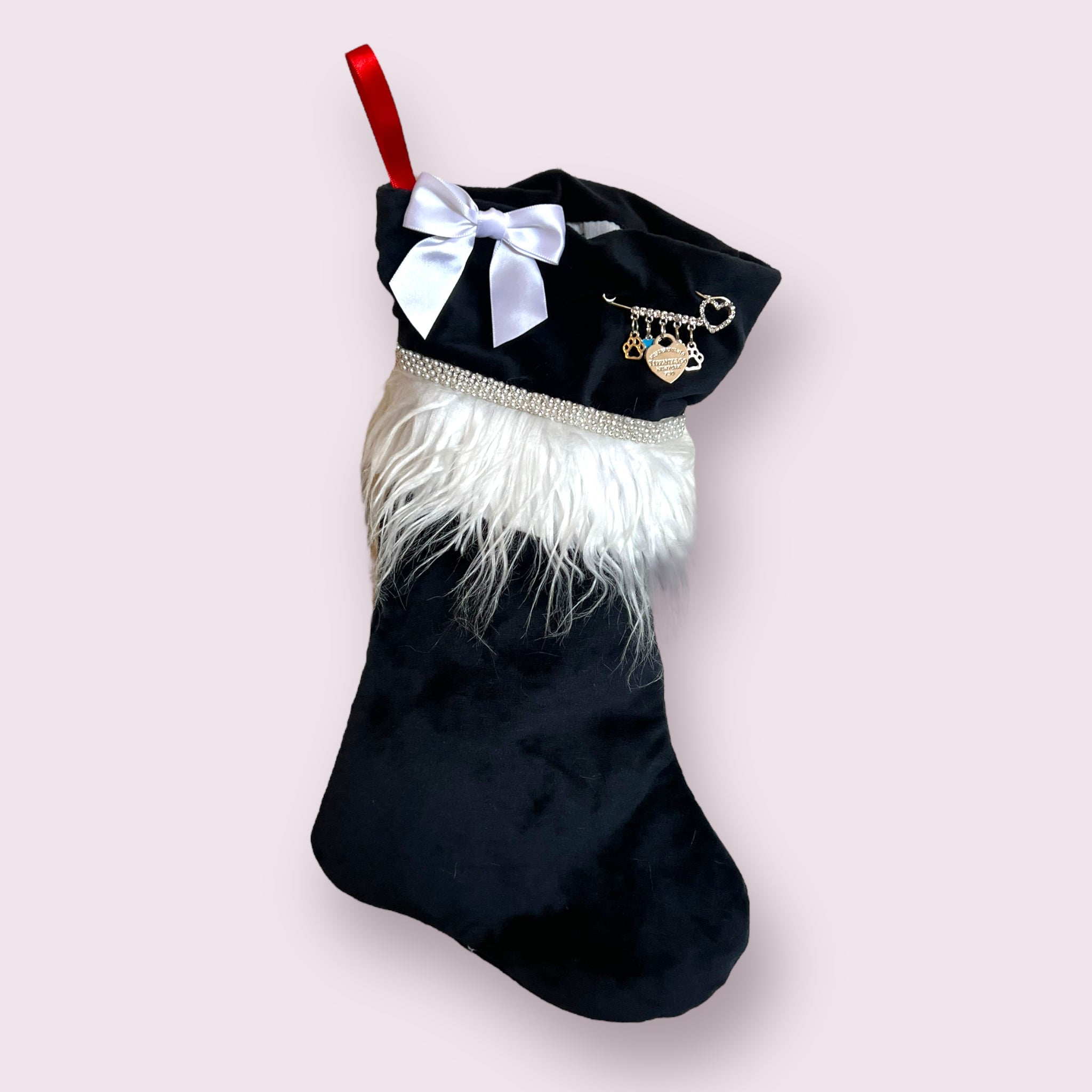 Sniffany Heart Velvet Christmas Stocking