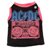 Heads or Tails Pup ACDC Pink X-Large Upcycled Dog Shirt