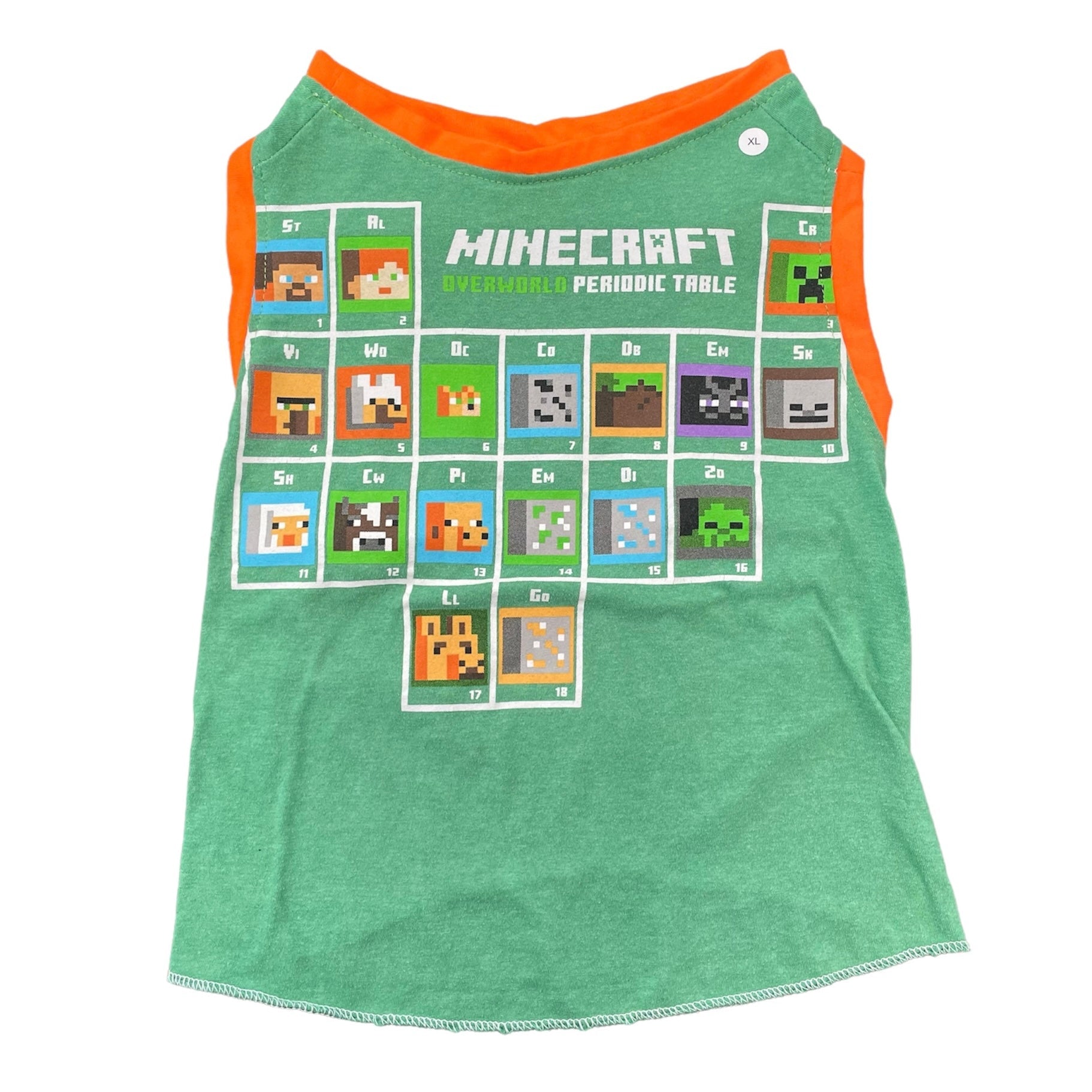 Heads or Tails Pup Minecraft X-Large Upcycled Dog Shirt