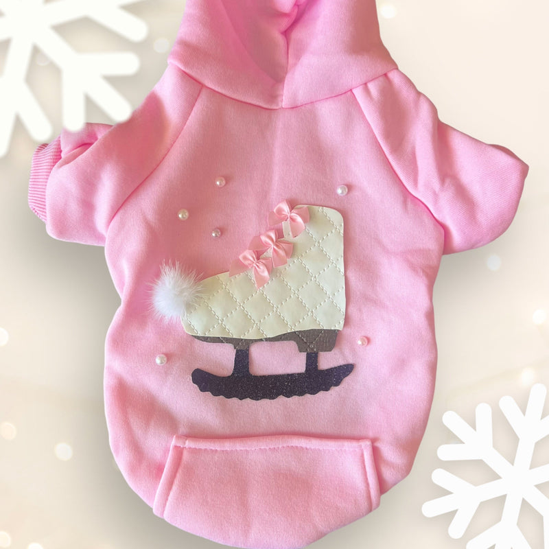 Bark 5th Ave., LLC Quilted Ice Skate Dog Hoodie pet supplies