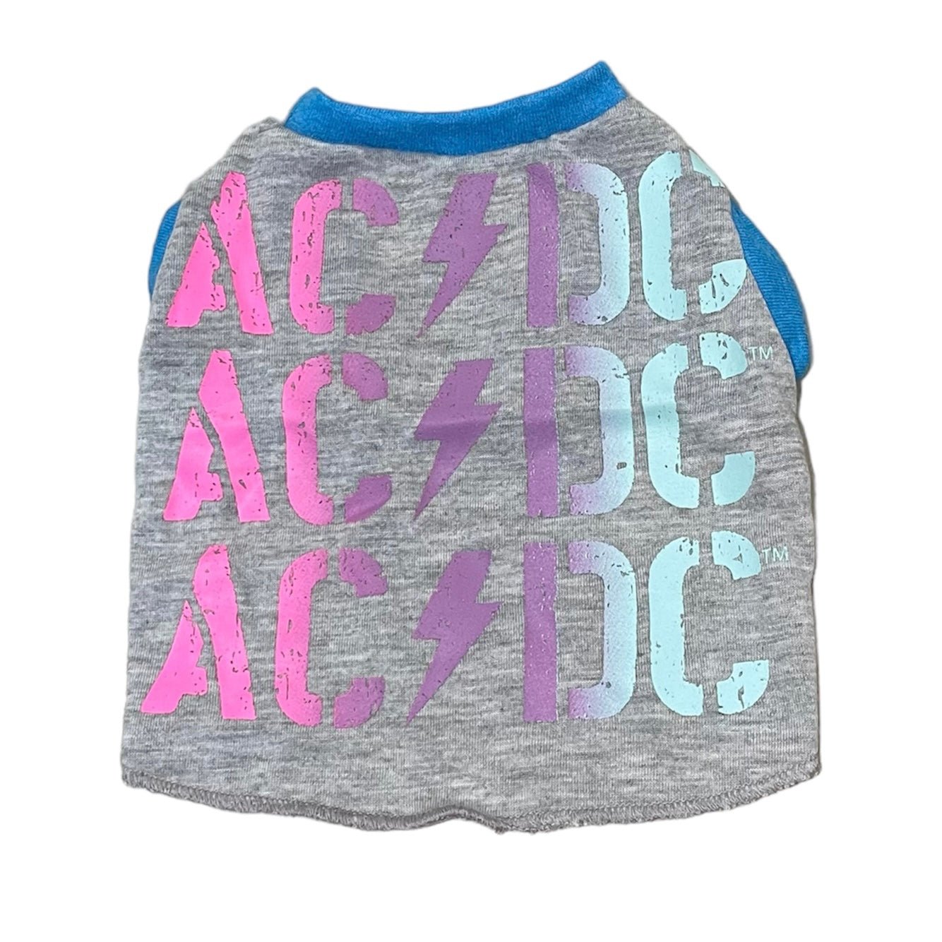 Heads or Tails Pup ACDC Trio X-Small Upcycled Dog Shirt