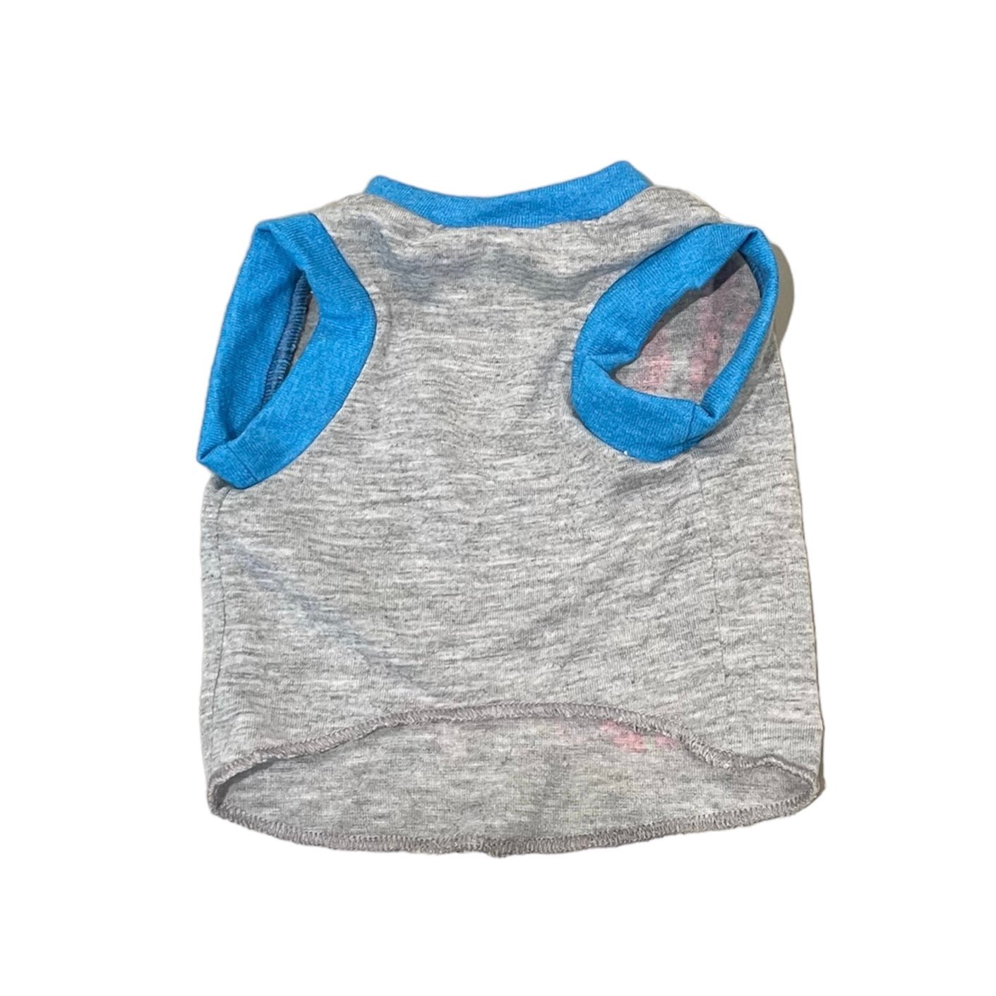 Heads or Tails Pup ACDC Trio X-Small Upcycled Dog Shirt