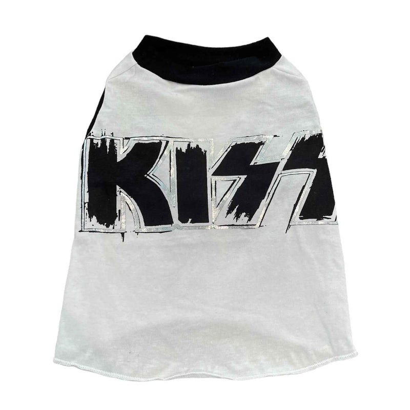 Upcycled Dog Tank - M "KISS GOTHIC"