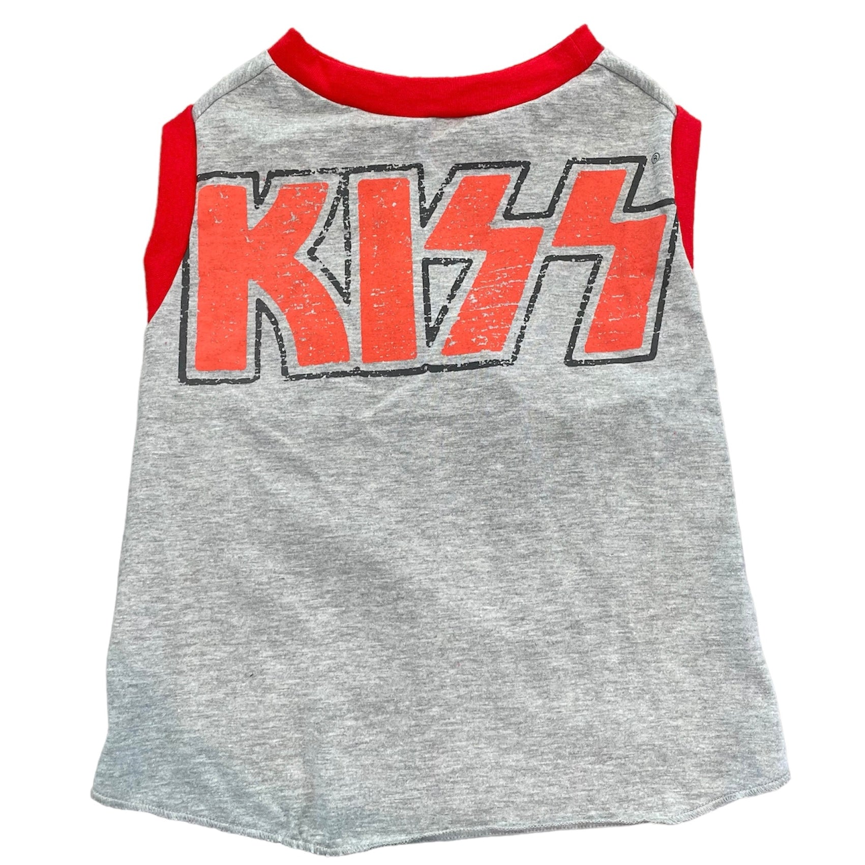 Heads or Tails Pup KISS Standard X-Large Upcycled Dog Shirt