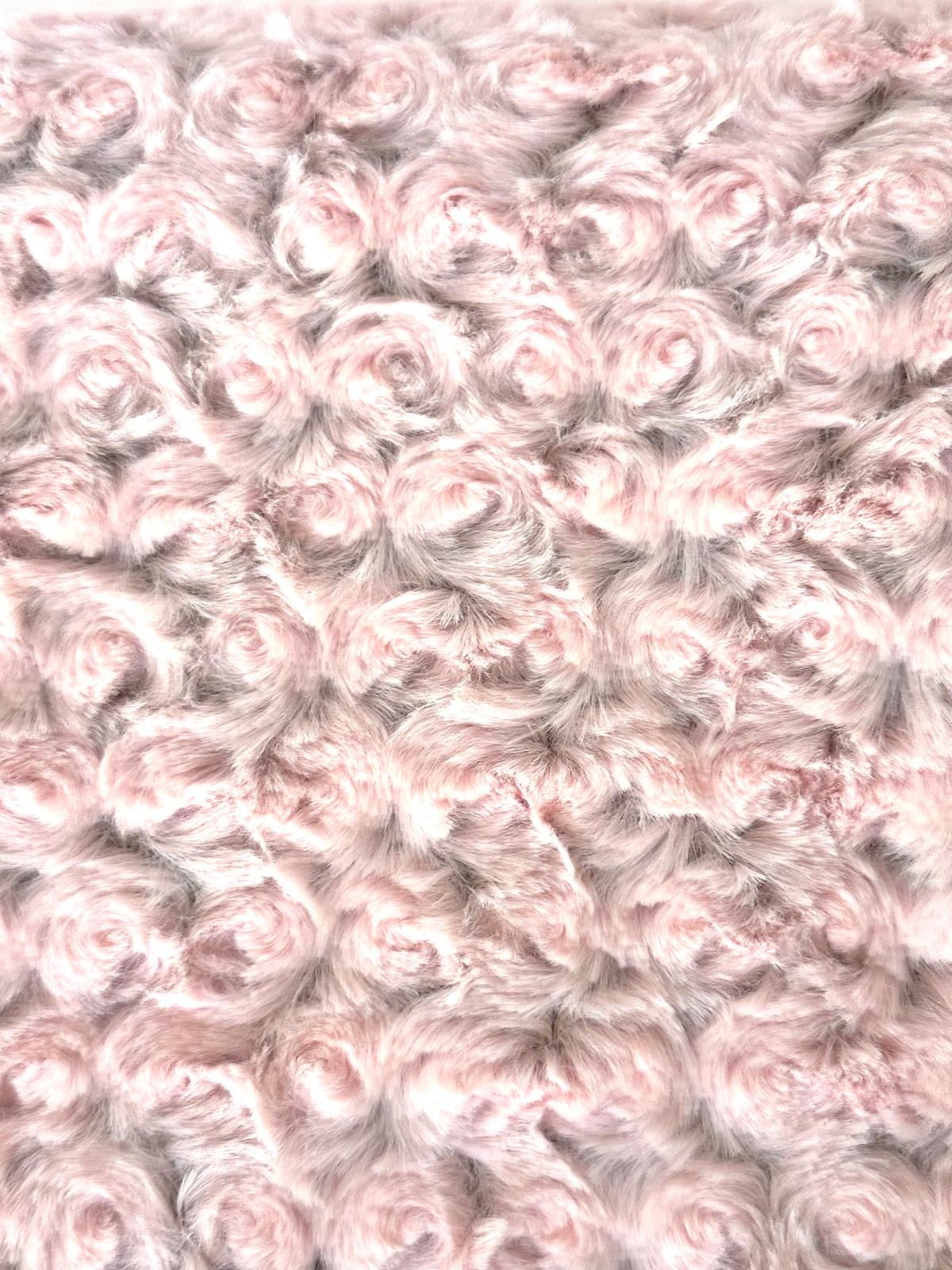 Blanket, Pink/Grey Two Tone Rosebud