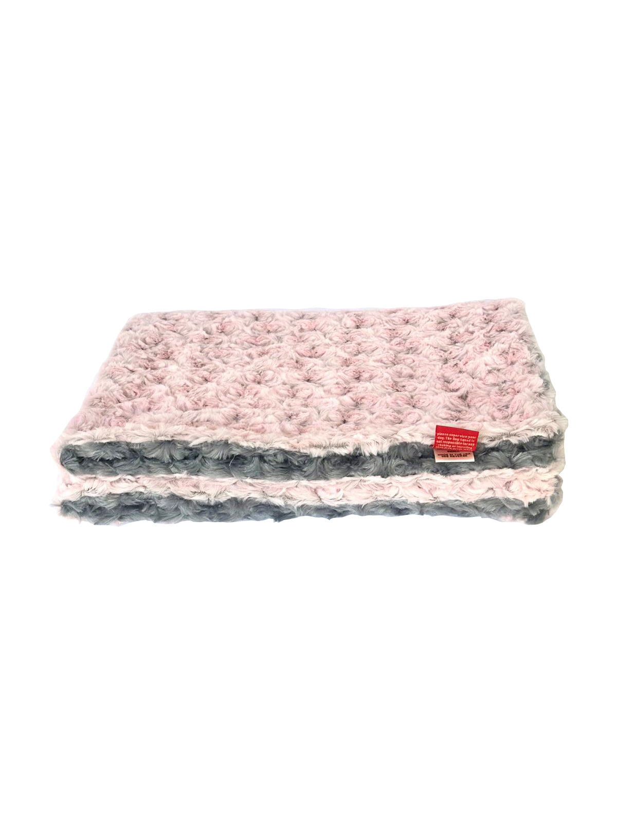 Blanket, Pink/Grey Two Tone Rosebud