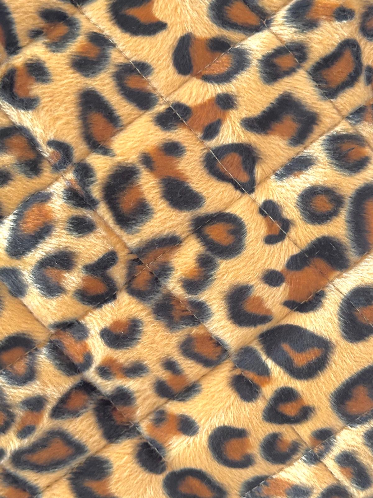 Coco Puffer Diamond Quilted Coat, Leopard Velvet