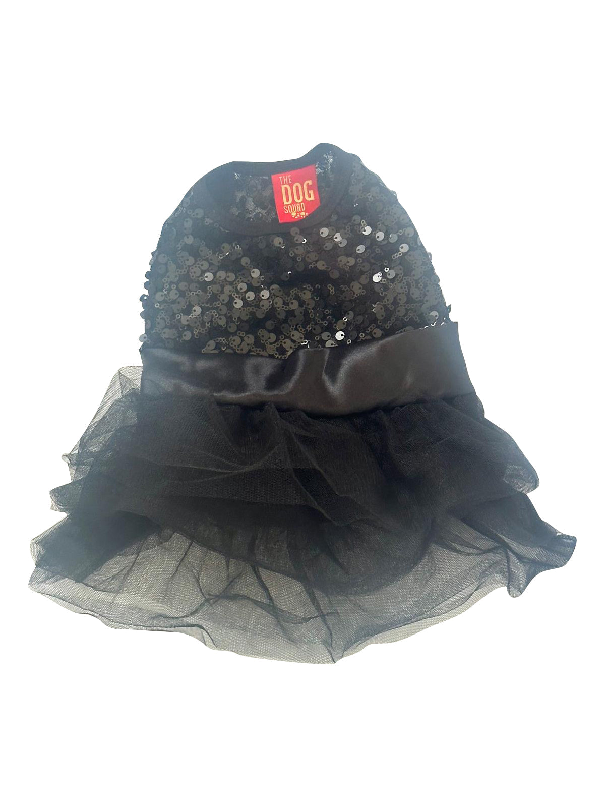 Marilyn Dog Tutu Dress, Black Sequins