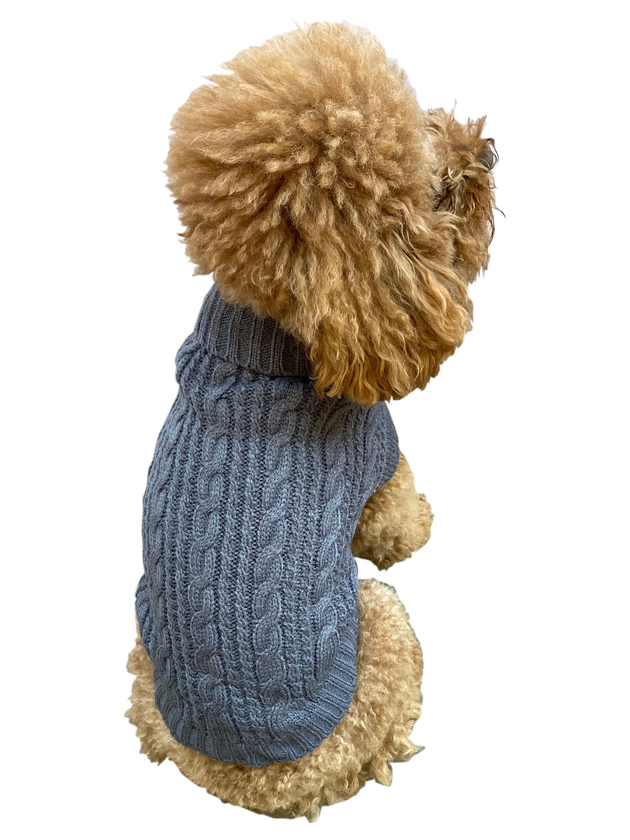 Scottish Cableknit Sweater, Charcoal