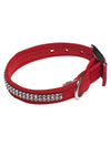 Glamour Girl Ultrasuede Collar w/ Swarovski Crystal, Red