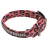 Glamour Girl Ultrasuede Collar w/ Swarovski Crystal, Pink Cheetah