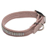 Glamour Girl Ultrasuede Collar w/ Swarovski Crystal, Rosewood