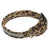 Glamour Girl Ultrasuede Collar w/ Swarovski Crystal, Cheetah