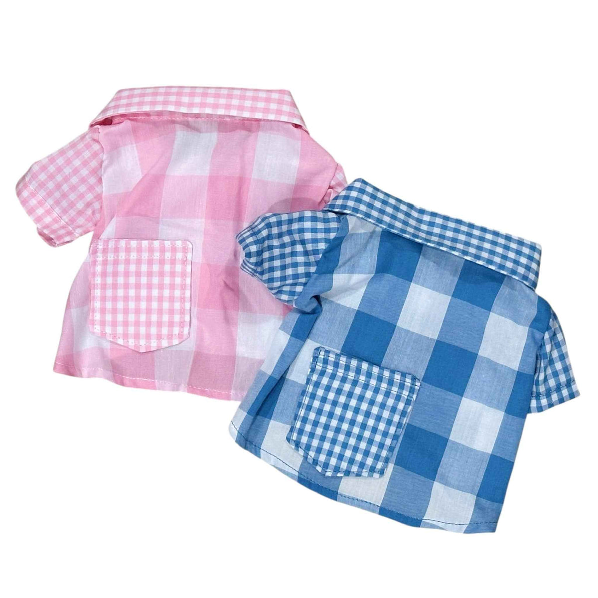 Heads or Tails Pup Gingham Picnic Dog Shirt