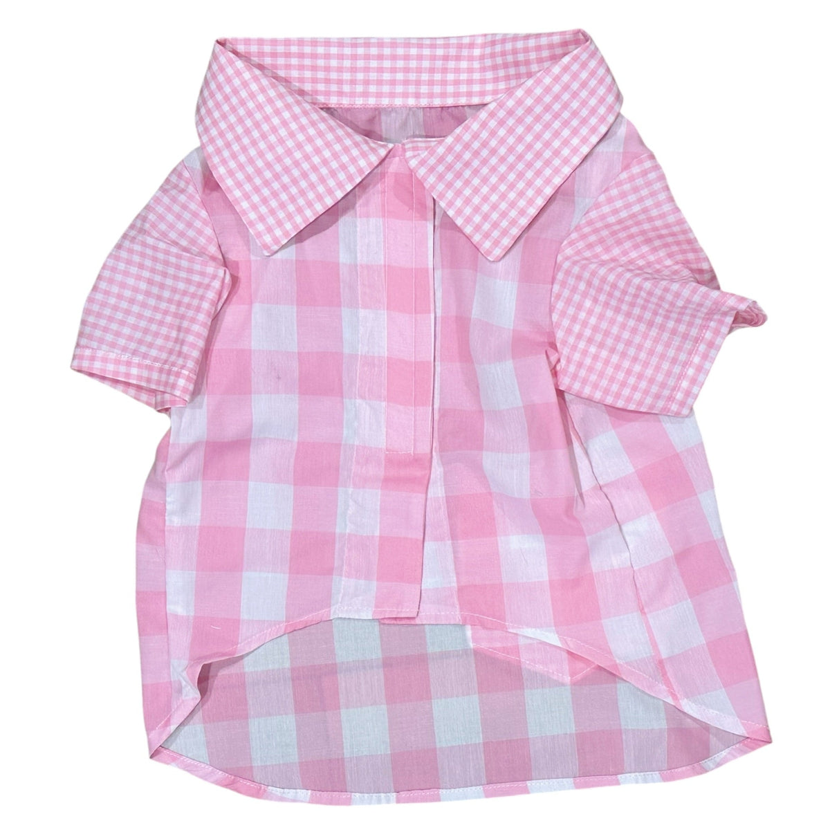 Heads or Tails Pup Gingham Picnic Dog Shirt