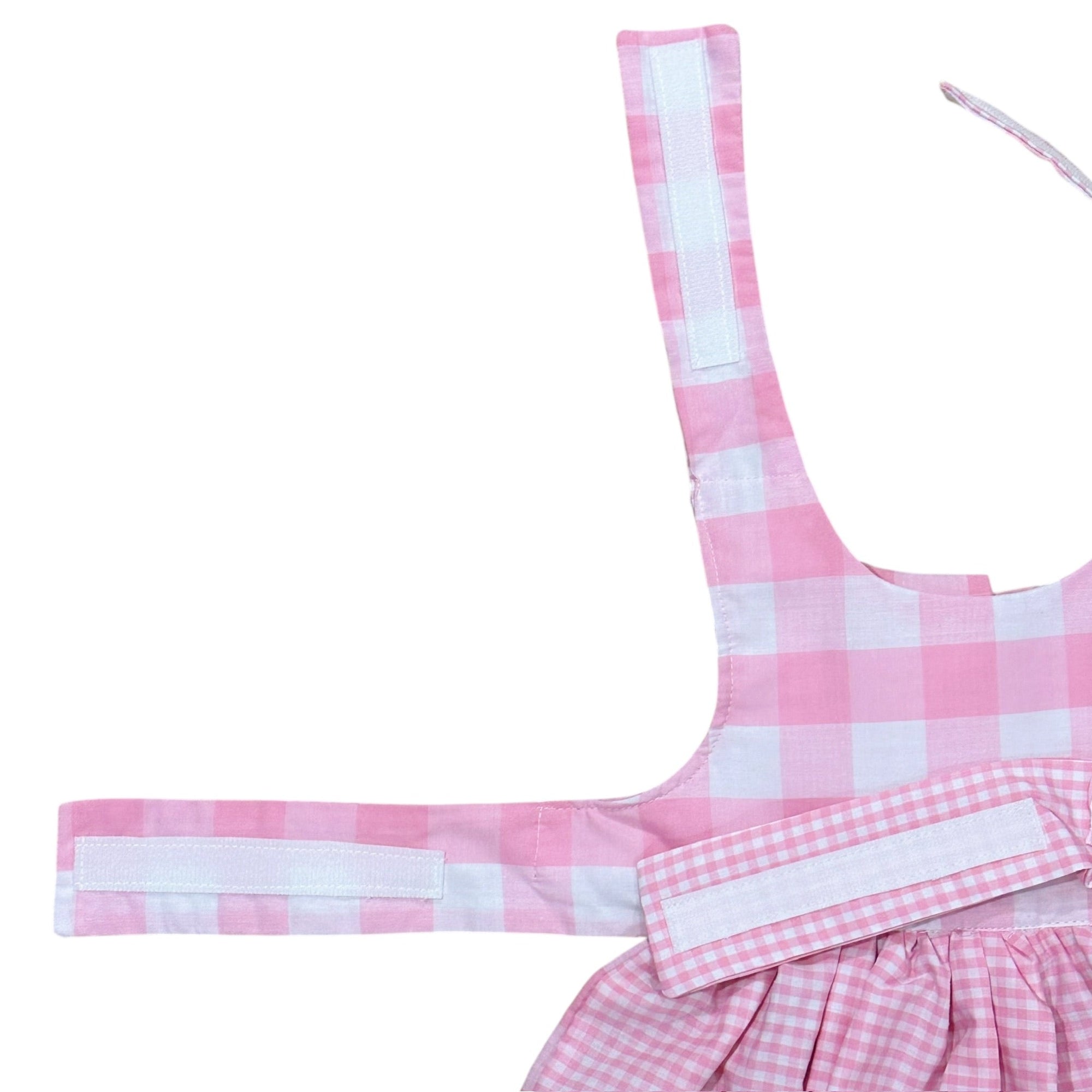Heads or Tails Pup Gingham Picnic Dog Dress