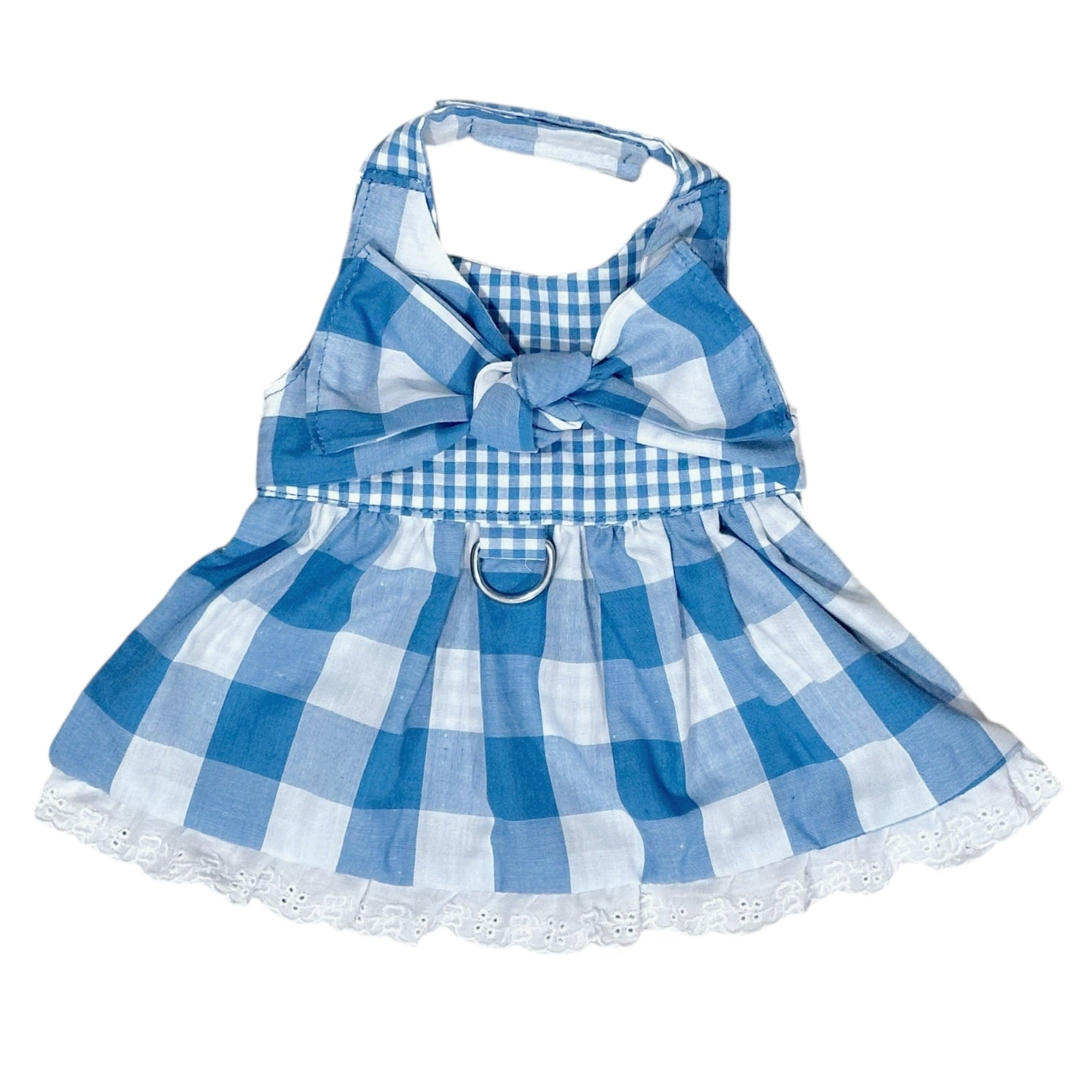 Heads or Tails Pup Gingham Picnic Dog Dress