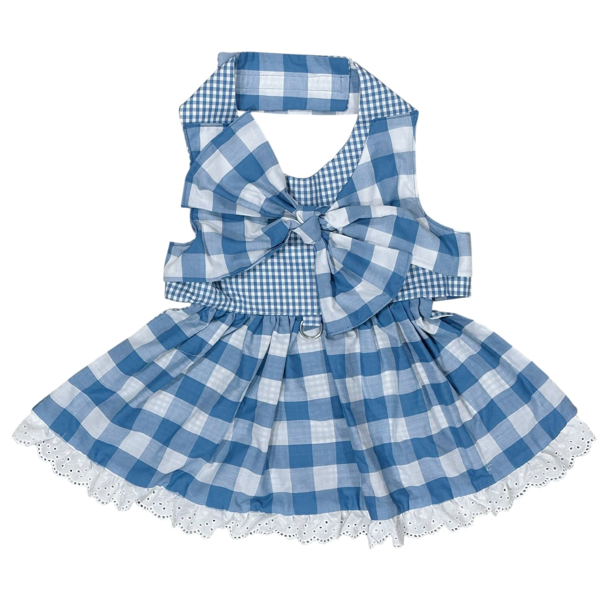 Heads or Tails Pup Gingham Picnic Dog Dress
