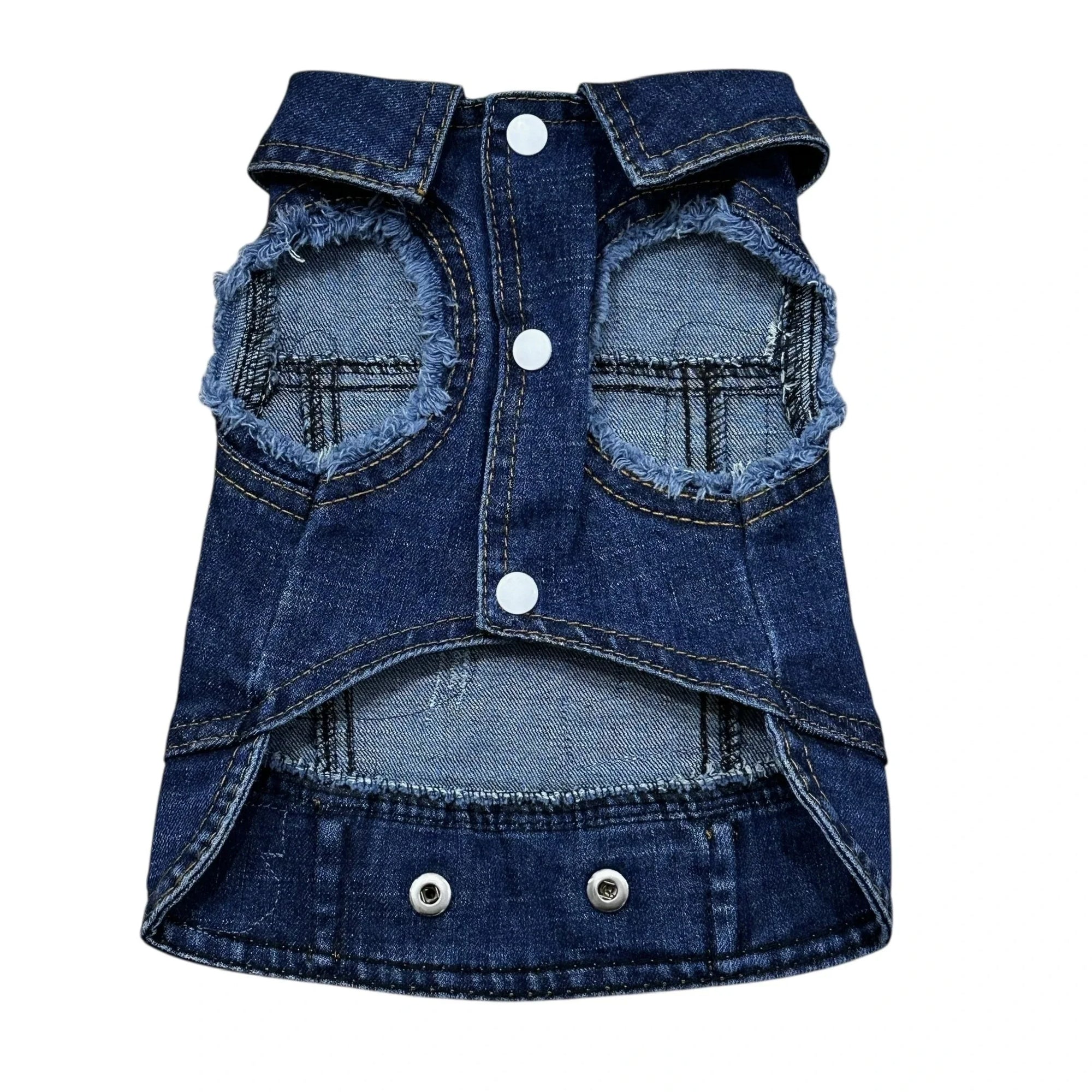 Heads or Tails Pup Ruff & Roll Denim Dog Vest