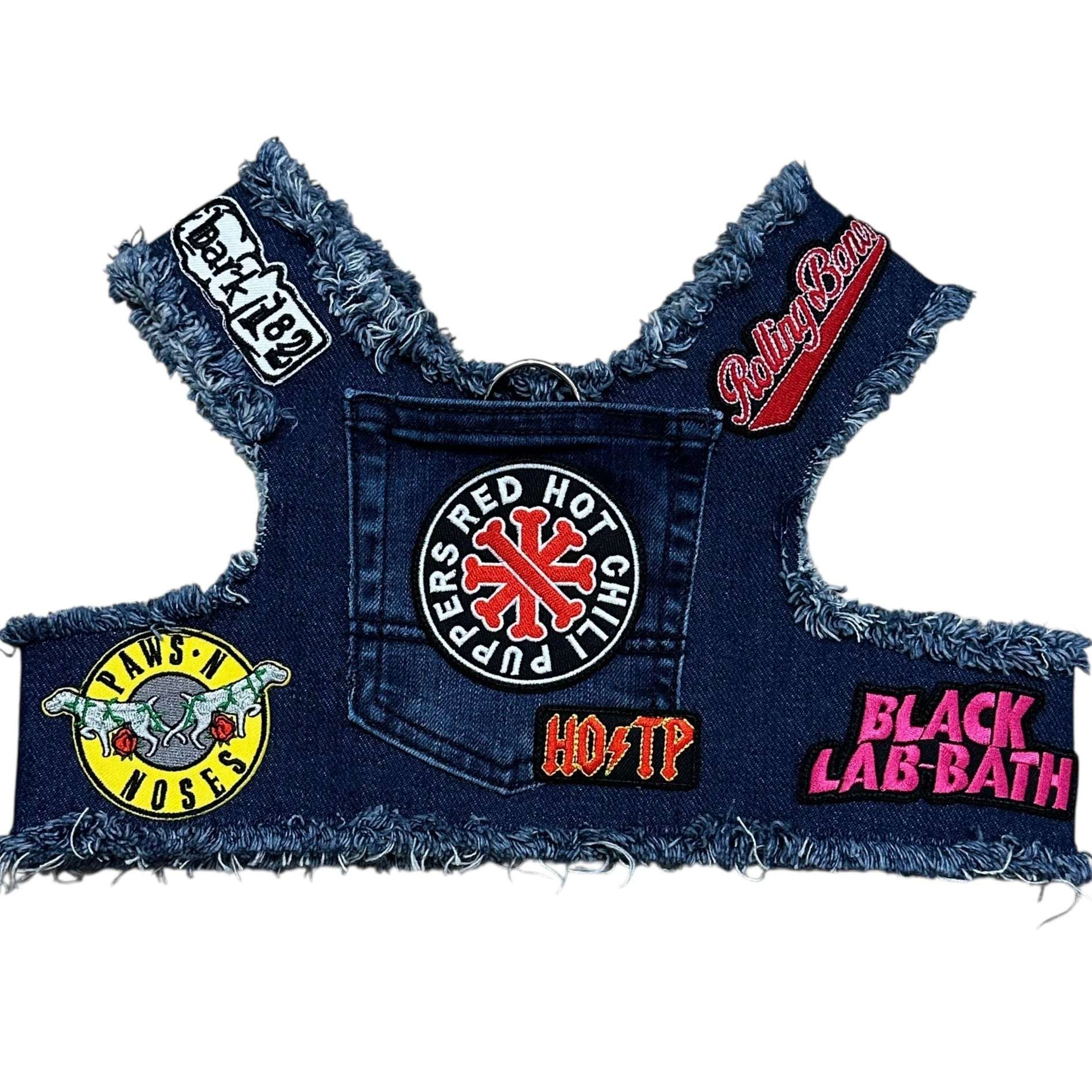 Heads or Tails Pup Ruff & Roll Denim 13 Oz. Double Denim American Heritage Craft Dog Harness