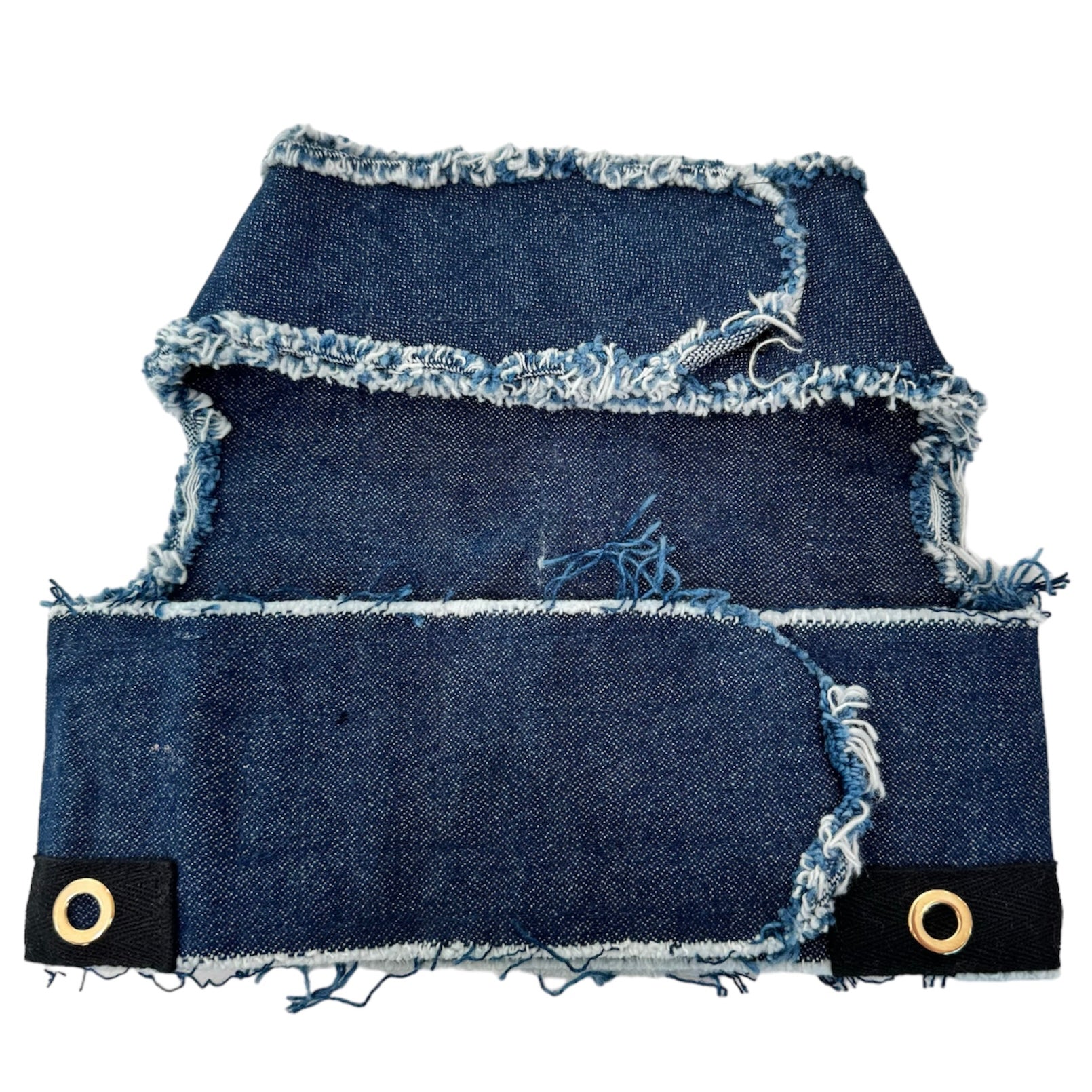 Heads or Tails Pup Love Dad Denim Dog Harness