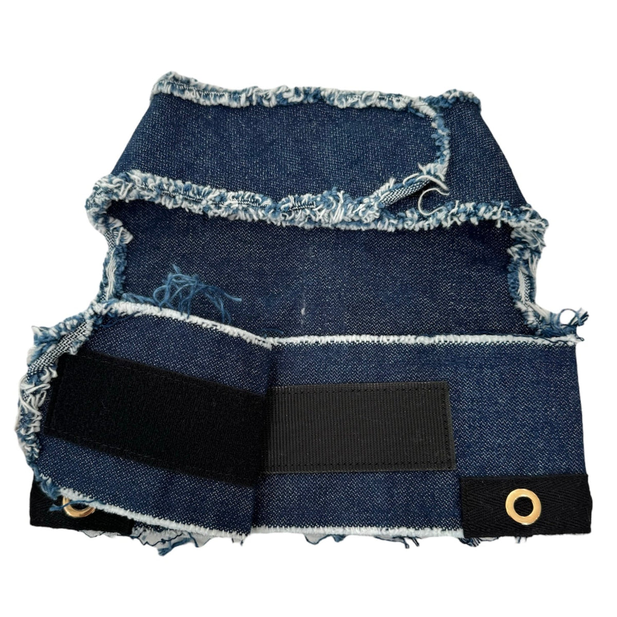 Heads or Tails Pup Love Dad Denim Dog Harness