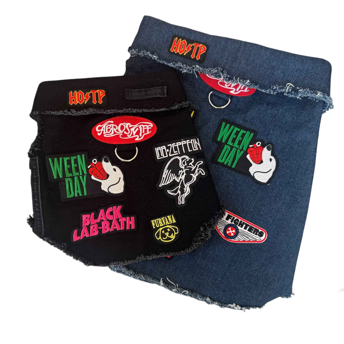 Heads or Tails Pup Ruff and Roll Denim Jacket Dog Vest