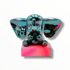 Love Elephant Sculpture - Blue Chrome Edition