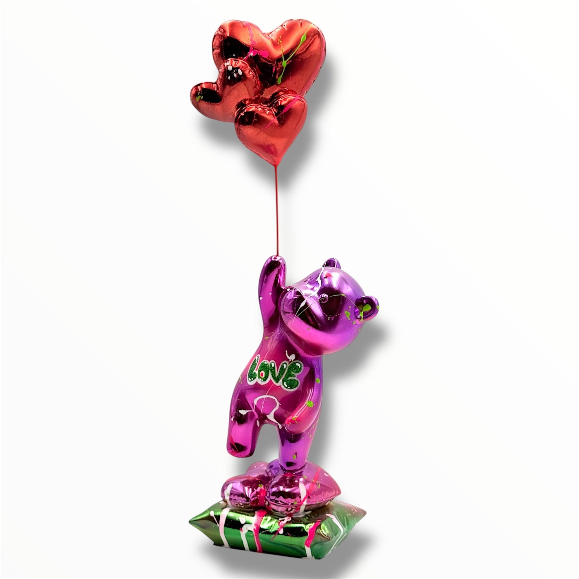 And Iconic Love Chaser Sculpture Purple Chrome Style