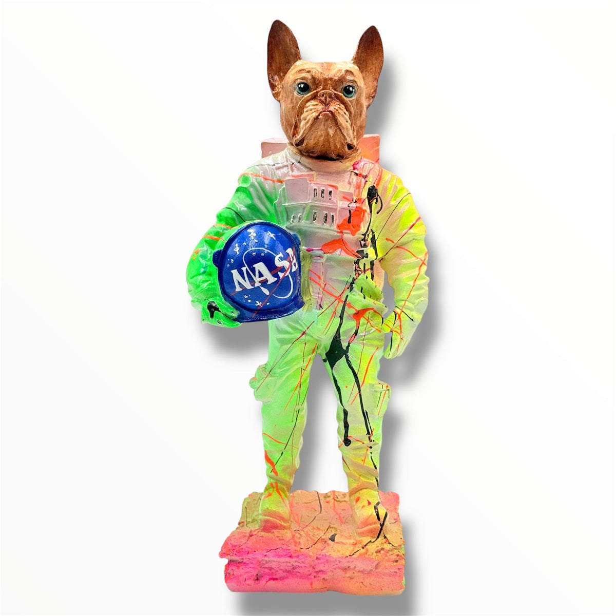 And Iconic Astronaut Bulldog Sculpture Space Pop Icon