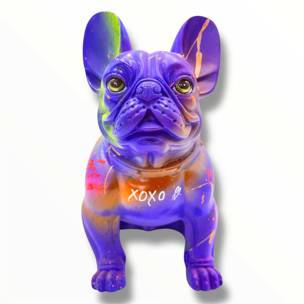 And Iconic French Bulldog Sculpture King Graffiti Style