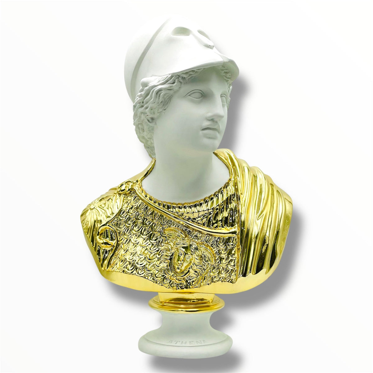 And Iconic Athena Sculpture Gold Chrome Style