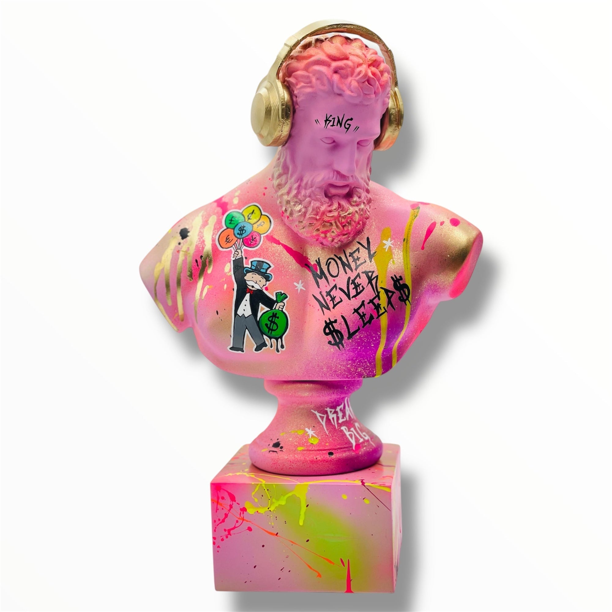 And Iconic DJ Hercules Sculpture Graffiti Pop Art Style