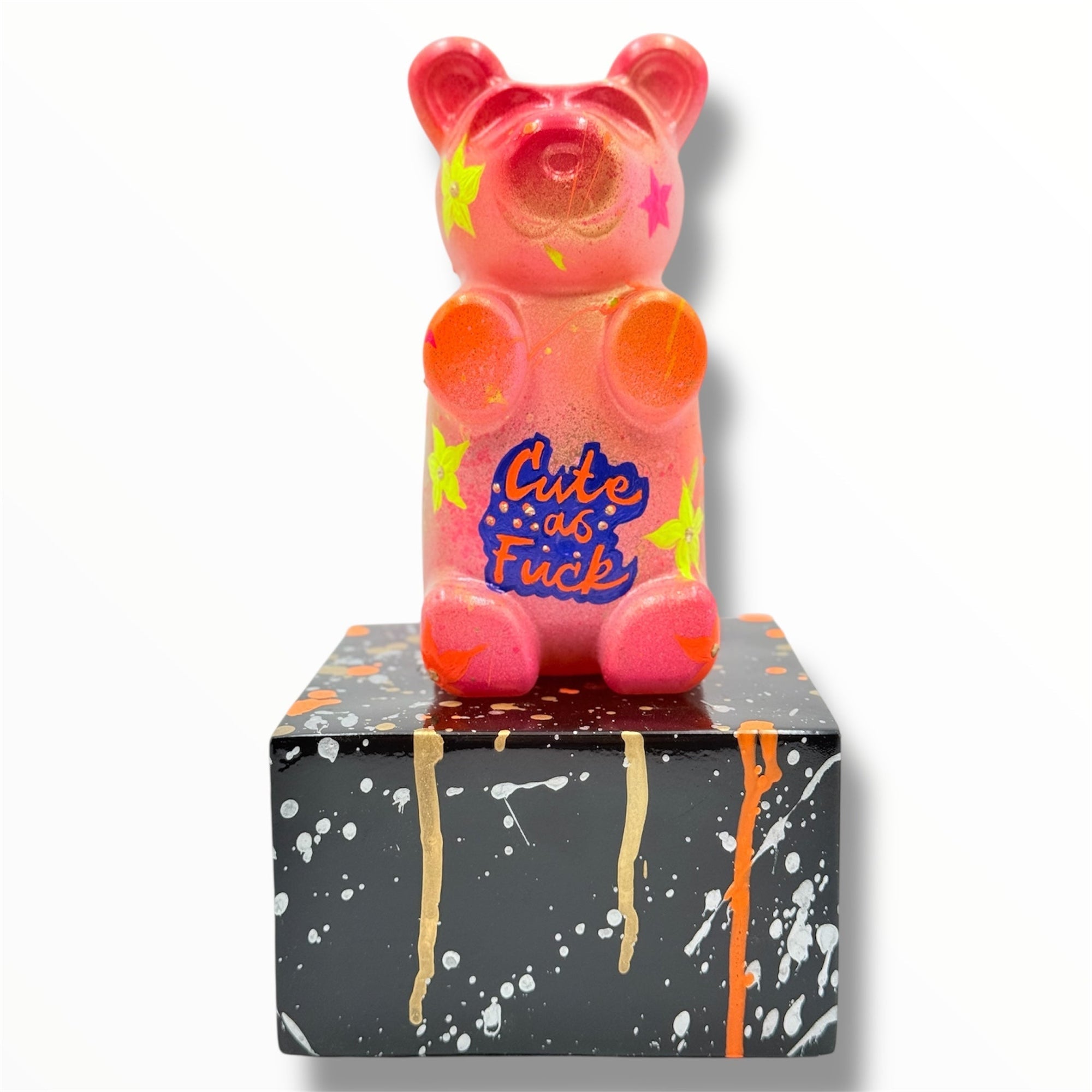 And Iconic Candy-Style Bear Sculpture Floral Relief Design