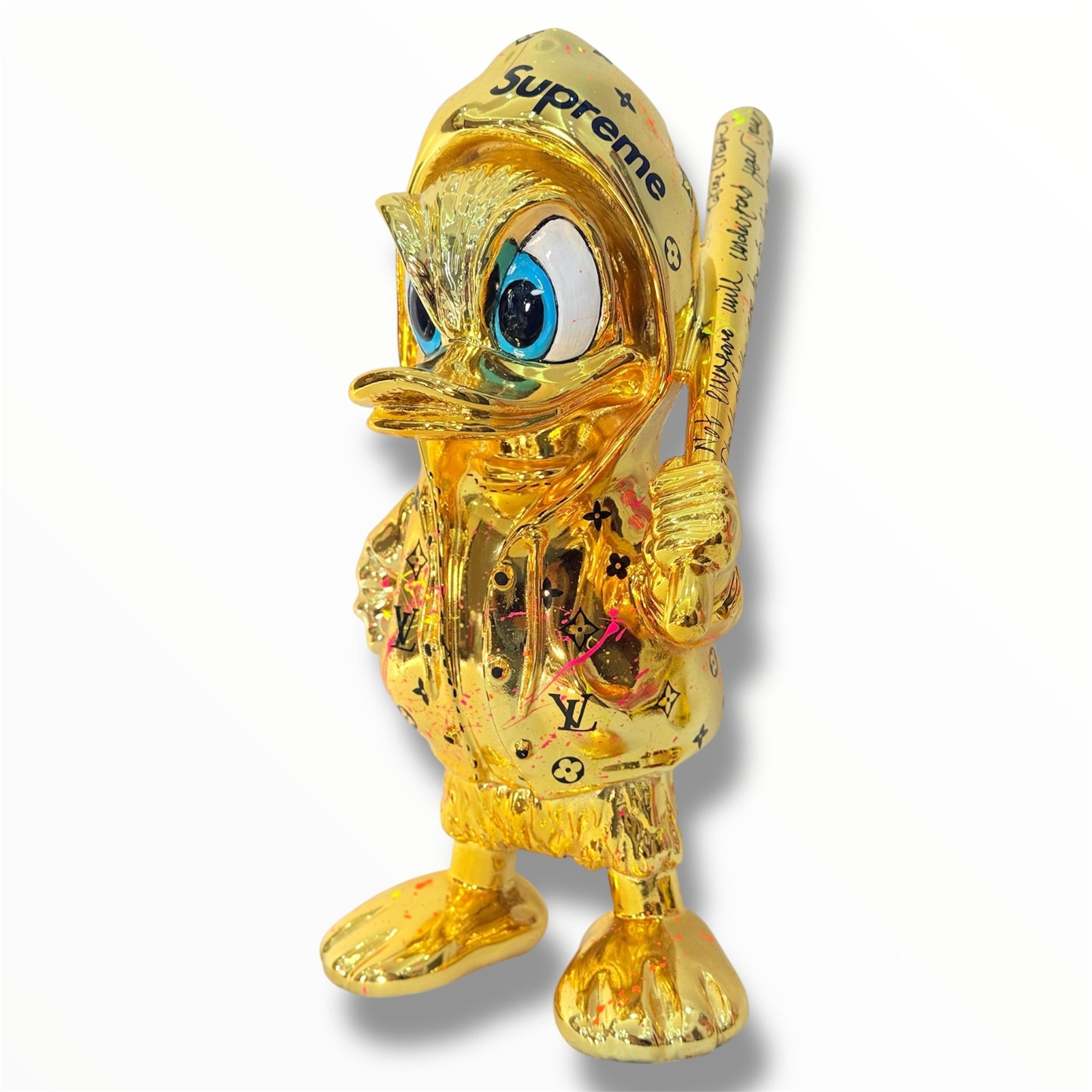 And Iconic Duxx Duck Gold Chrome Luxury Pattern Sculpture