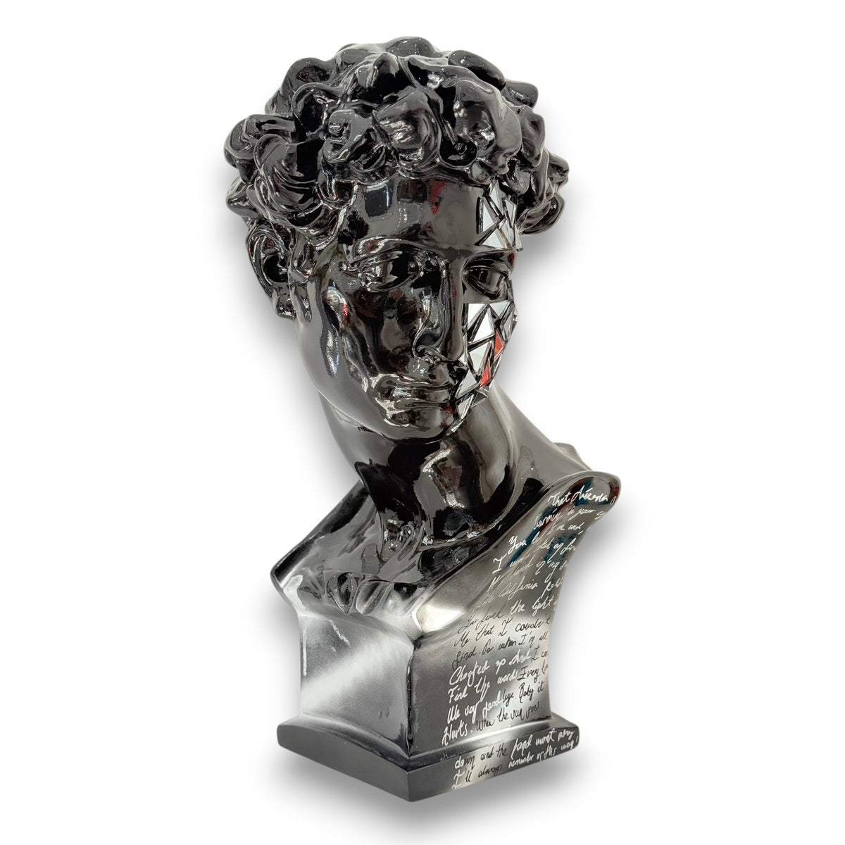 And Iconic Giuliano de Medici Bust Black Mirror Mosaic Style