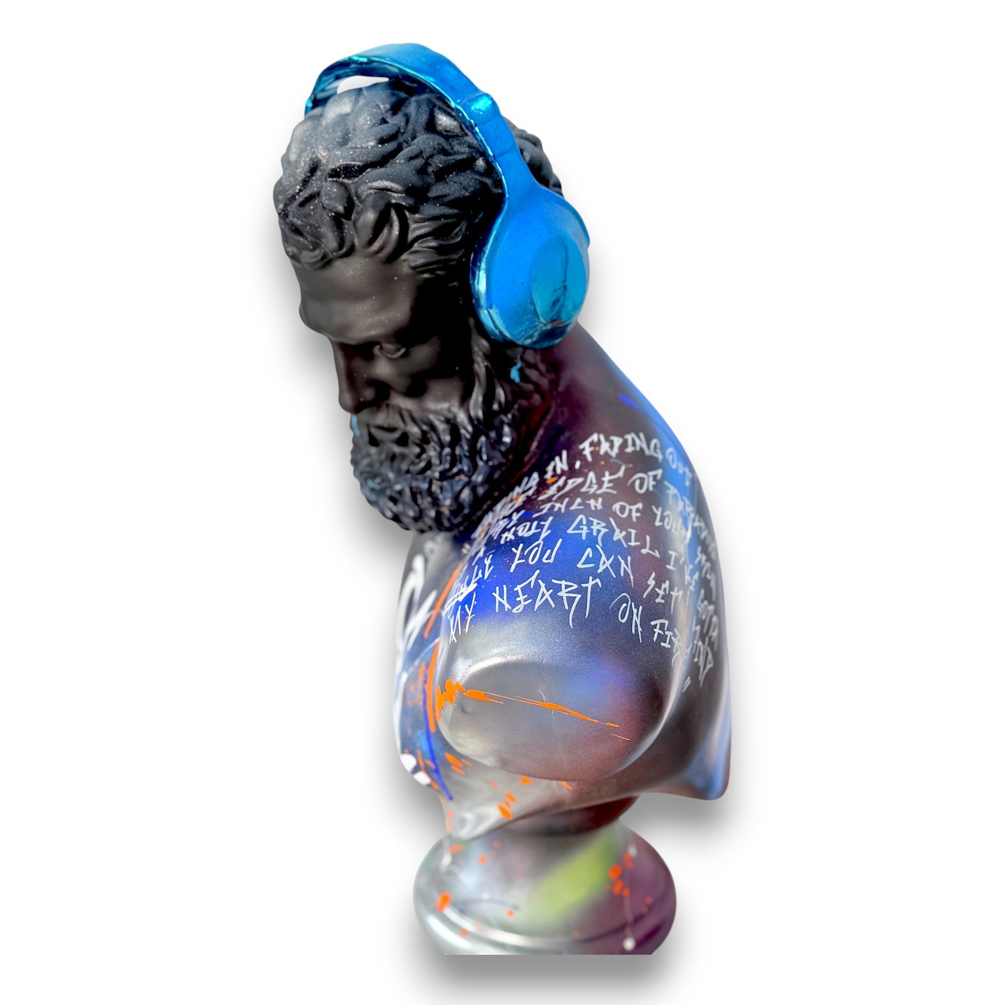 DJ Hercules Statue 60cm - Love Graffiti Edition Red Designer-Inspired Decor Sculpture image 3 - HT Animal Supply